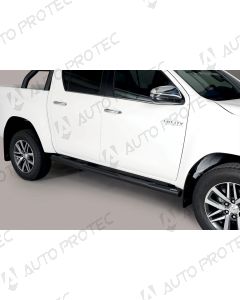 MISUTONIDA Schwellerrohre schwarz - 76 mm Toyota Hilux